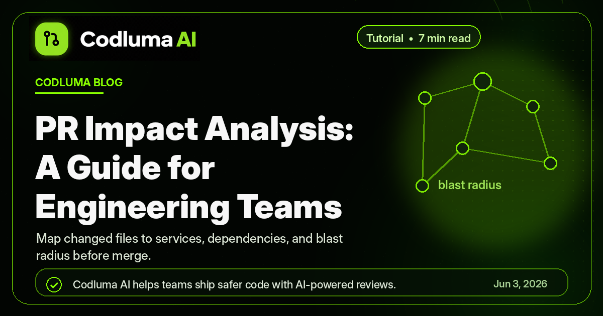 PR Impact Analysis: A Guide for Engineering Teams — Codluma blog cover illustration